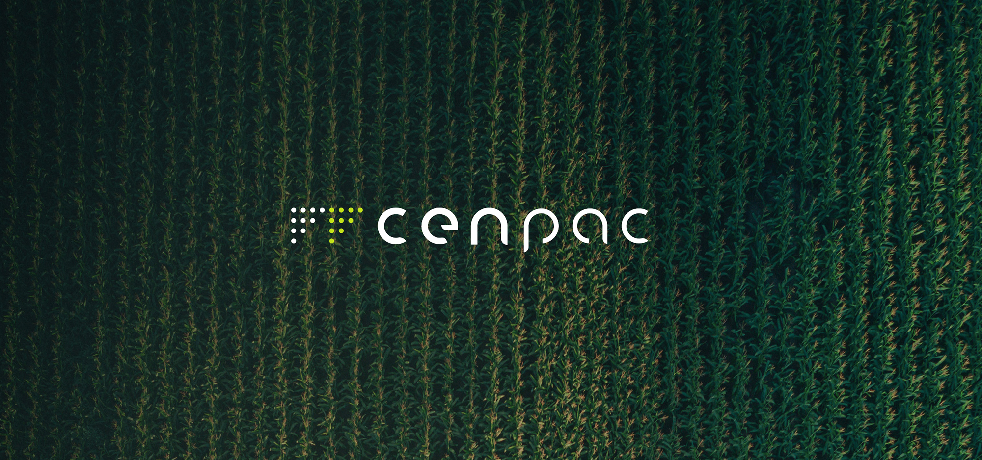 Cenpac full lockup logo design on grass background