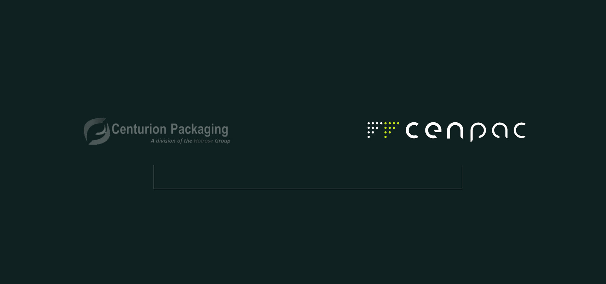 Old Centurion Packaging logo design against the new rebranded Cenpac logo design