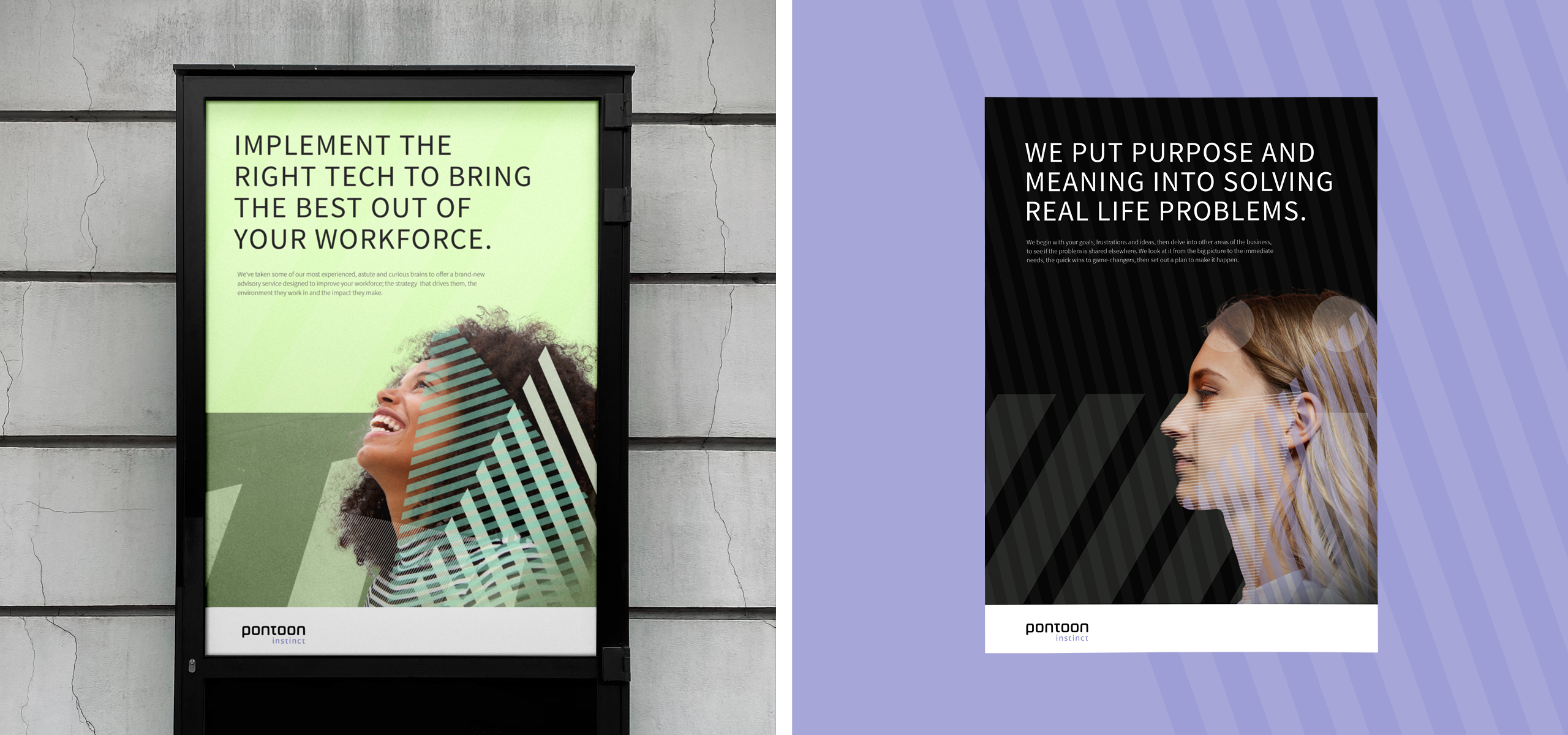 Pontoon Instinct collection of print billboard designs