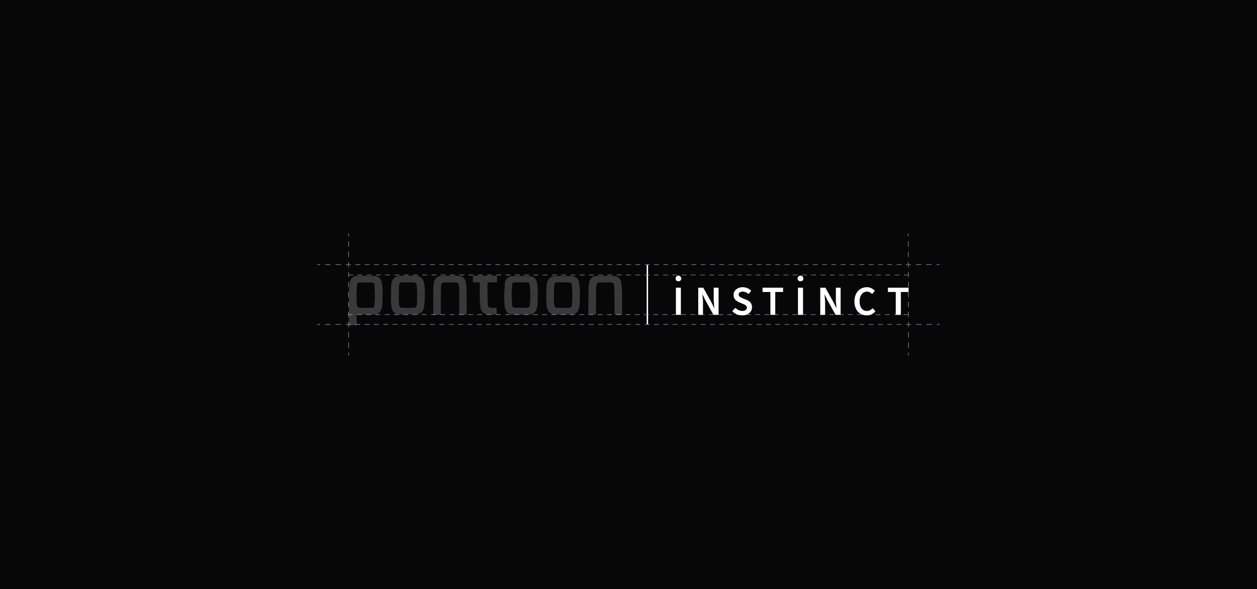 Full lockup Pontoon Instinct logo design